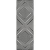 Washable Modern Striped Printed Rug Non Slip Low Pile Rug Soft Geometric Floor Cover Foldable Indoor Carpet for Living Room Bedroom Playroom Nursery - 3 of 4