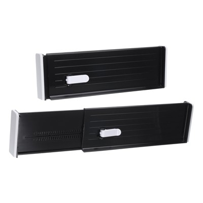 Unique Bargains Plastic Expandable Desk Organizers and Holders Drawer Dividers 2 Pcs