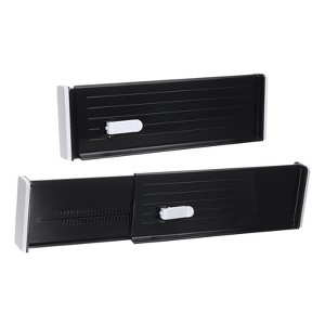 Unique Bargains Plastic Expandable Desk Organizers and Holders Drawer Dividers 2 Pcs - 1 of 3