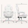 PU Leather Office Chair, Executive Desk Chair with Headrest, Foot Rest, Swivel Wheels, Reclining Computer Chair - 3 of 4