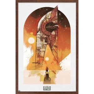 Trends International Star Wars: The Book of Boba Fett - Boba and Firespray Framed Wall Poster Prints - 1 of 4