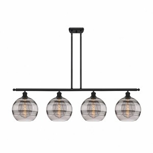 Rochester - 4 Light Stem Hung Island In Industrial Style-12.13 Inches Tall and 48.25 Inches Wide - 1 of 1