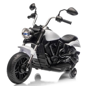 Jojoka 12V Kids Ride on Motorcycle, 3-Wheel Kids Toddler Electric Motorcycle w/Training Wheels, One-Button Start - 1 of 4