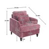 Modern Accent Armchair, Wood Frame, Tufted Club Chair Design, Mid Century Style Lounge Chair. - 4 of 4