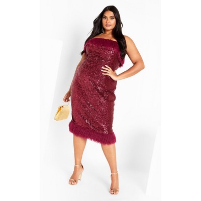 Women's Plus Size Ezra Dress - ruby | CITY CHIC