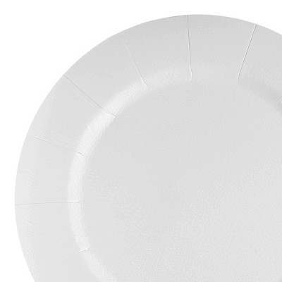 Smarty Had A Party 13" White Round Disposable Paper Charger Plates - 120 Plates
