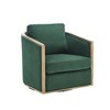 TIRAMISUBEST Swivel Barrel Chair, Comfortable Accent Sofa Chair for Living Room, Swivel Club Chair, Arm Chair for Hotel, Bedroom, Lounge (Emerald) - 2 of 4
