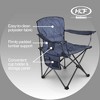 Four Seasons Courtyard Oversized Folding Padded Arm Chair, Blue (300lb Capacity) - 2 of 4
