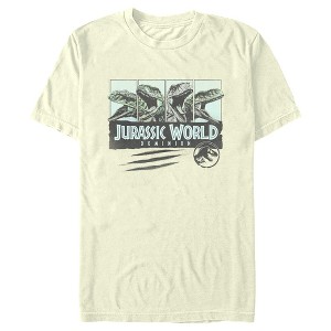 Men's Jurassic World: Dominion Velociraptor Vintage Panel Scratch T-Shirt - 1 of 4