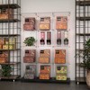 YOOCOZZ Tempered Glass Cabinet: Display/Wine/Storage/File, Bluetooth LED, Glass Top, Door Lock, Wheels - 4 of 4