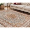 Orange Light Blue And Beige Oriental Area Rug - 2 of 4