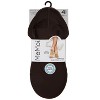 Memoi 4 Pairs Women's Cushioned Fine Edge No-Show Sock Liner - 2 of 2