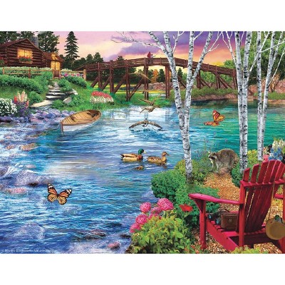 Sunsout Bridge Fishing 500 pc   Jigsaw Puzzle 31481