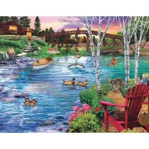 Sunsout Bridge Fishing 500 pc   Jigsaw Puzzle 31481 - 1 of 4