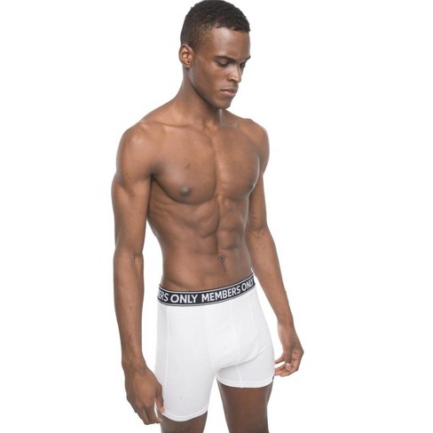 Members Only Men's 3 Pack Boxer Brief Underwear Cotton Spandex Ultra Soft &  Breathable, Underwear For Men - White S : Target