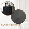ORRD Modern Black Wood Storage Cabinet with Decorative Door, 30in Accent Sideboard for Living Room, Bedroom, or Entryway - 4 of 4