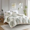 3pc Tahli Cotton Blend Chenille Duvet Cover Set Green/Ivory - Ink+Ivy - image 2 of 4