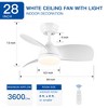 BestParts 28" Integrated LED Ceiling Fan - White ABS Blades, 6-Speed DC Motor - 4 of 4