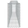 vidaXL Galvanized Iron Arched Gabion Basket, Decorative and Sound-Insulating Garden Barrier with Durable Construction and Wide Application, Silver - 4 of 4