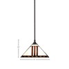 Toltec Lighting Any 1 - Light Pendant in  Dark Granite with 14" Purple & Metal Leaf Art Glass Shade - 2 of 2