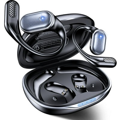 EATOOL T6 Open Ear Headphones,Bluetooth 5.4 Wireless Earbuds,60H Playtime Stereo Sound Earphones,Air Conduction IPX7 Waterproof Open Ear Earbud