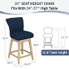 Dyonery Counter Height Swivel Barstool Set of 1 26.8 Inch Modern Faux Leather Barstools Chair for Kitchen Island Solid Wood Legs Brown Bar Stool - 3 of 4