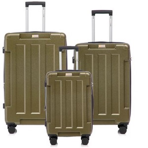 US Army Hawk Lightweight Expandable ABS Hard Shell with Spinner Wheels 3 Piece Luggage Set - 1 of 4