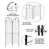 Gulches 2 Pack Metal Garden Trellis for Climbing Plants Outdoor 86.7'' x 19.7'' Rustproof Plant Support Rose Trellis Netting Trellis Black - 4 of 4
