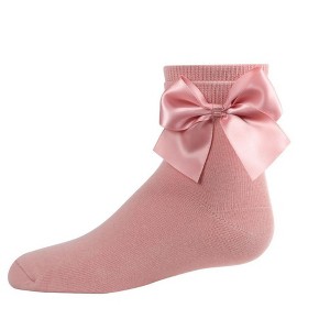 Memoi Girls' Silky Side Bow Anklet Socks - 1 of 4