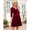 Maternity Dress Women's Velvet Retro V-Neck A-Line Sexy Photoshoot Dress Holiday Dress Evening Dress Wedding Guest Green Velvet7vLarge - 4 of 4