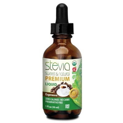 Stevia Sweet & Natural Espresso by Stevia International  -  1 oz Liquid
