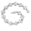 Hollywood Sensation Flower Blossom Cubic Zirconia Tennis Bracelets 7 Inches - 2 of 4