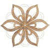 Rattan Floral Daisy Wall Decor with Metal Wire Brown - Olivia & May: Coastal Style, Botanical Carving, Indoor Use - 2 of 4