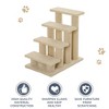 Whisen 25" 4-Step Multi-Level Pet Tower & Cat Scratching Post Pet Stairs - Beige - 3 of 4