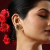 SOHI Women's Navy Blue The Hafsa Stud Earrings - 4 of 4