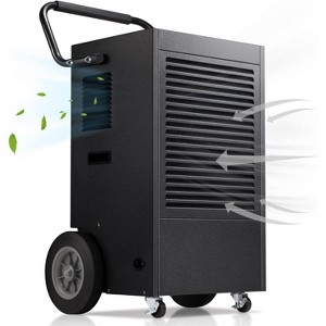 ZAFRO Commercial Dehumidifier 190 Pint,with Drain Pump and Hose,for Basement,Factory,Shopping Malls,Continuous Drainage,Automatic Defrost - 1 of 4