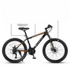 DSVIMOY Bicycles, 26 inch Mountain Bike for Adult and Teenagers, 21-Speed Mountain Bike with Disc Brakes, Orange, 71"*25"*39.3" - 4 of 4