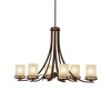 Hendrik 22.75" 6 Light Chandelier with Satin Etched Cased Opal Glass Brushed Nickel - image 2 of 2