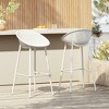 DSVIMOY Counter and Bar Stool Gable Barstool Set with Stylish Design for Kitchen Island, White, 34"*23.5"*19" - 2 of 4