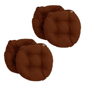 Blazing Needles, 16-inch Spun Polyester Solid Outdoor Round Tufted Chair Cushions (Set of 4) - 1 of 1