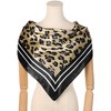 Elerevyo Women's Leopard Printed Square Satin Silk Feeling Neck Scarves Bandanas 35.4" X 35.4" - 2 of 4