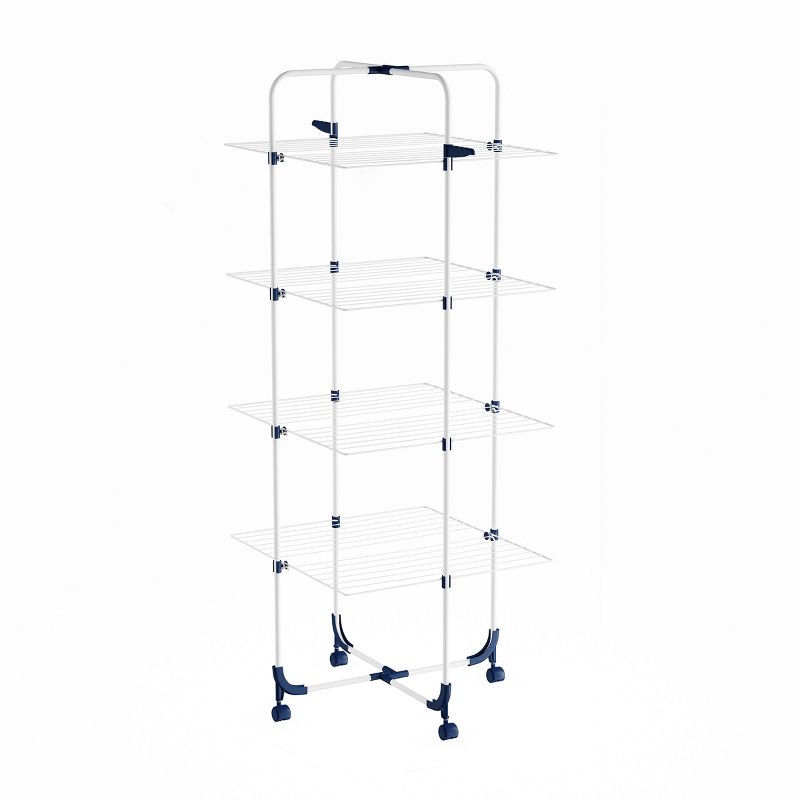 Clothes Drying Rack - 4-Tiered Laundry Station with Collapsible Shelves and Wheels for Folding, Sorting and Air Drying Garments by Hastings Home, 1 of 6
