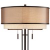 Possini Euro Design Andes Industrial Table Lamp 27 1/2" Tall Oil Rubbed Bronze USB Charging Port Double Shade for Bedroom Living Room Nightstand Home - 3 of 4