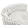 3D Honeycomb Polyester Plush Barrel Accent Chair with Wheels and Pillow Back - 4 of 4