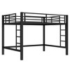 Racxily Metal Loft Bed, Loft Bed with Easy Climbing Ladder and Guardrails - 3 of 4