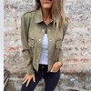 Coolmee Women's Cropped Suede Jacket Trendy Faux Leather Coats Motorcycle Fall Winter Jackets - 4 of 4