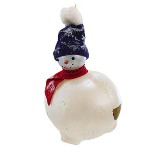 De Carlini Italian Ornaments 6.0 Inch Jingle Ball Bill Christmas Tree Ornament , Ball, Ornament, Snowman (1PC) - 1 of 4