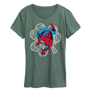 Women's - Marvel - Spider-man St. Patrick's Day Web Shamrock Short Sleeve Graphic T-Shirt - 1 of 4