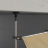 Vynxaria Manual Retractable Awning - 118" Freestanding Patio Sun Shade with Adjustable Support Poles - Beige - 4 of 4