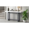 Pine Veneer Painted Console Table with Triple Rectangle Leg Design, Thick Solid Pine Legs and Adjustable Feet - 4 of 4